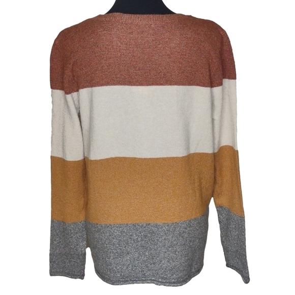 Pinque colorful striped long sleeve crewneck sweater, size XL, NWT - Picture 3 of 9